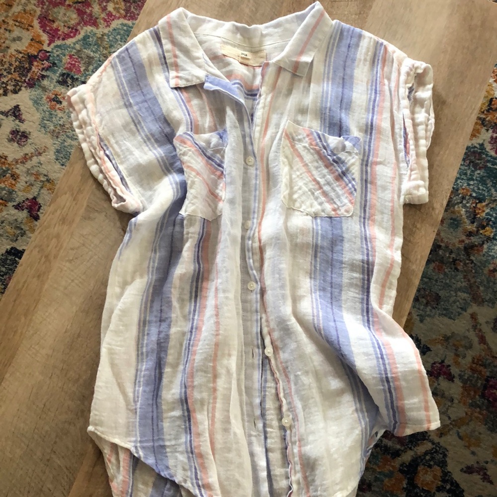 Long button up top